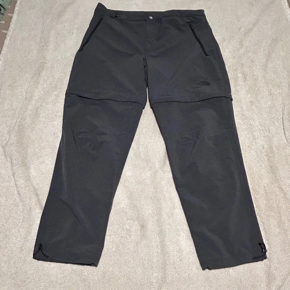 The North Face Convertible Pants Mens XL 30 Gray FlashDry-XD Hiking Outdoor